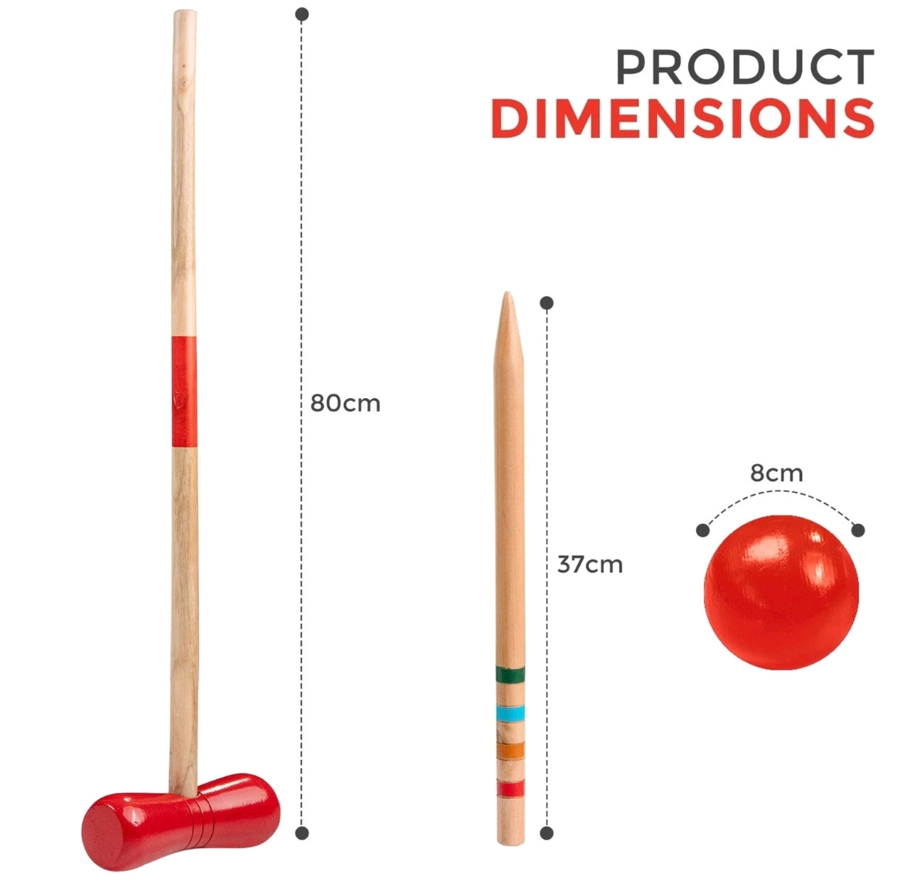4 Person Wooden Croquet Set
