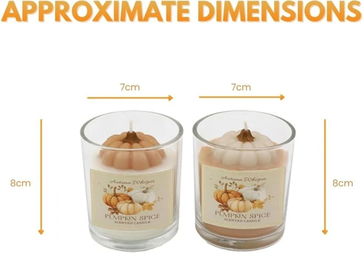 2pc 3D Pumpkin Spice Scented Candles
