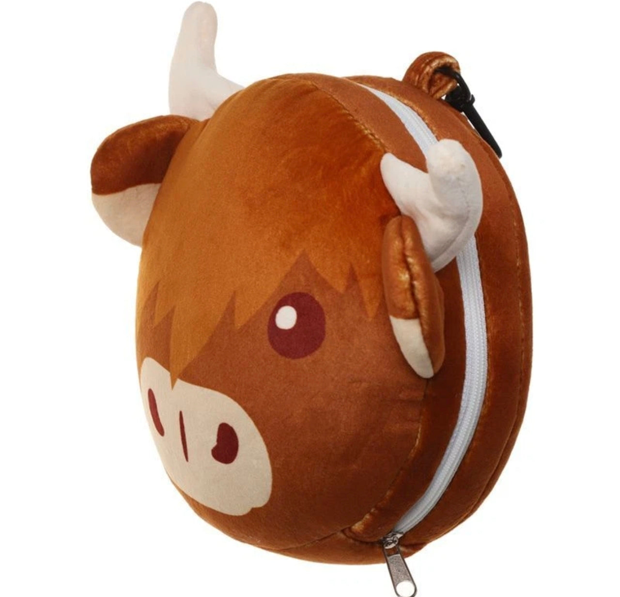 2-in-1 Novelty Travel Pillow / Eye Mask Highland Cow