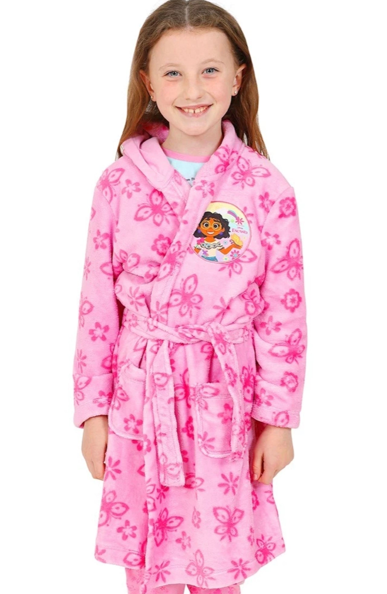 Girls Pink Character Dressing Gown
