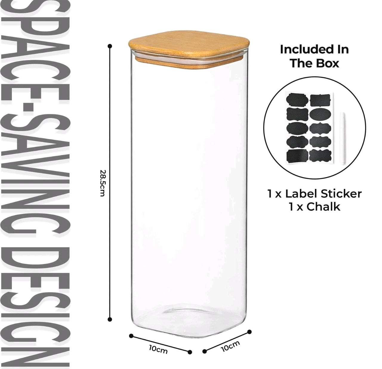 Set Of 3 2.3L Airtight Containers