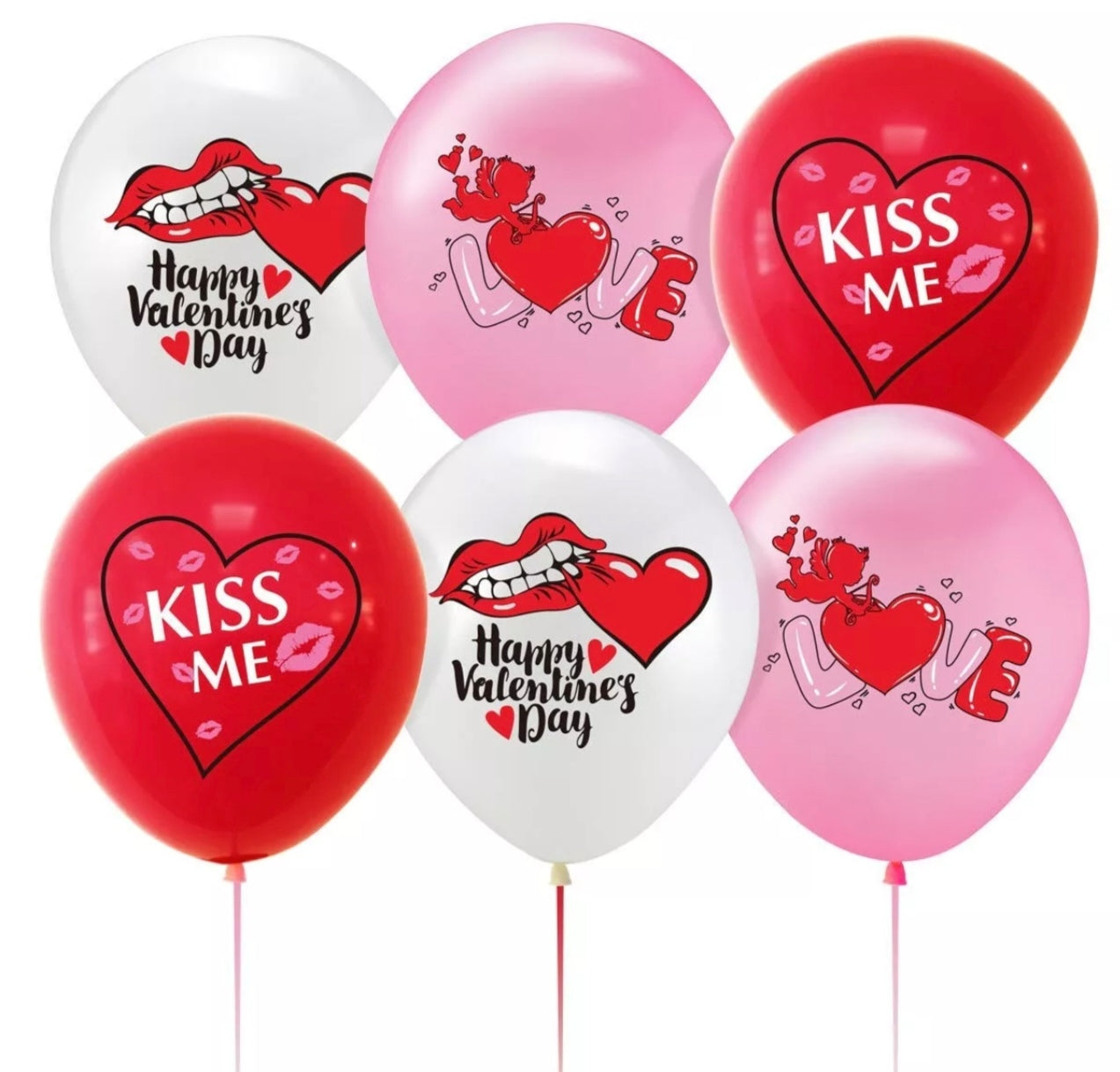 12x 12inch Kiss Me,Valentine's Day Balloons