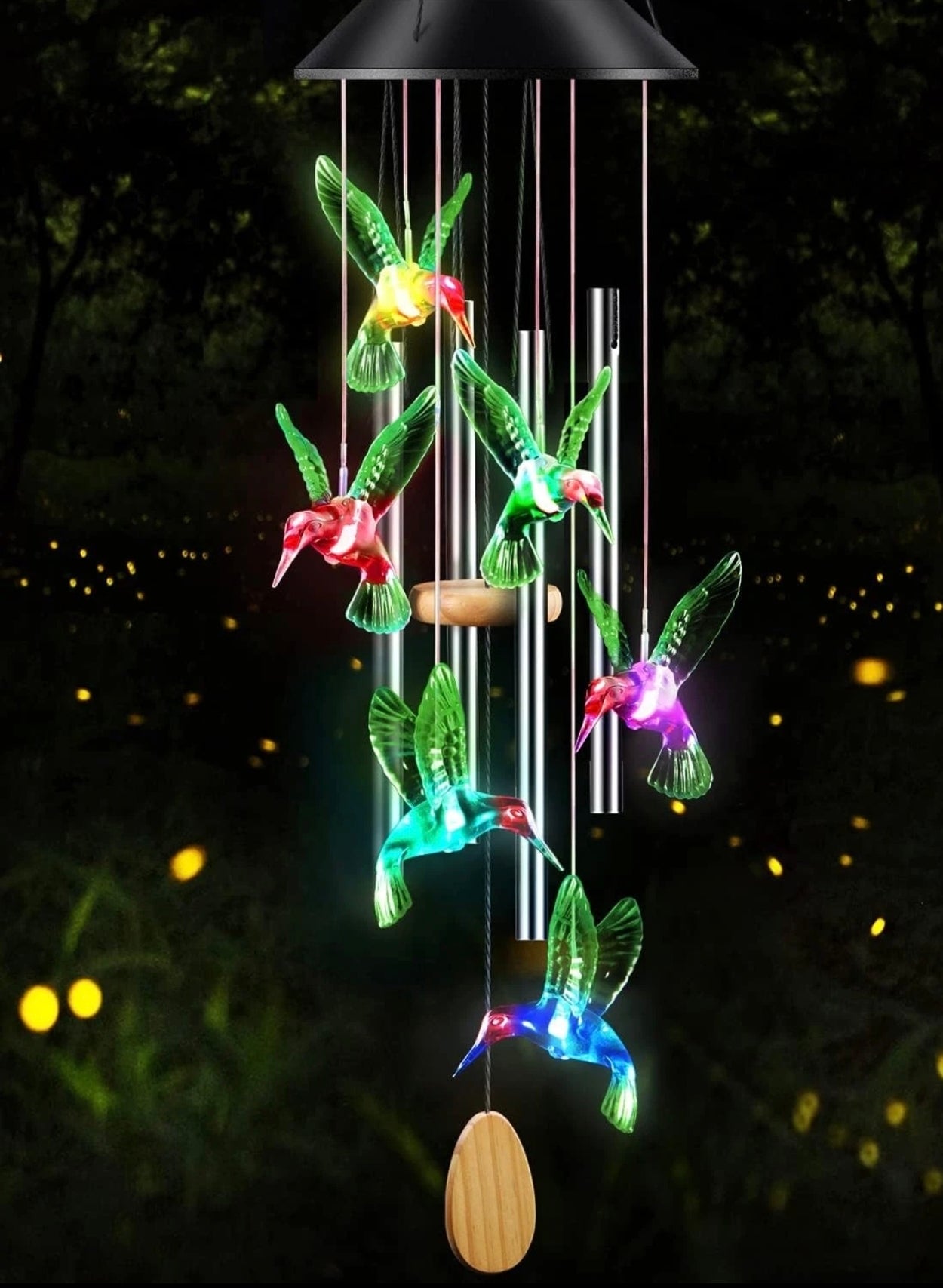 Solar Powered LED Wind Chimes