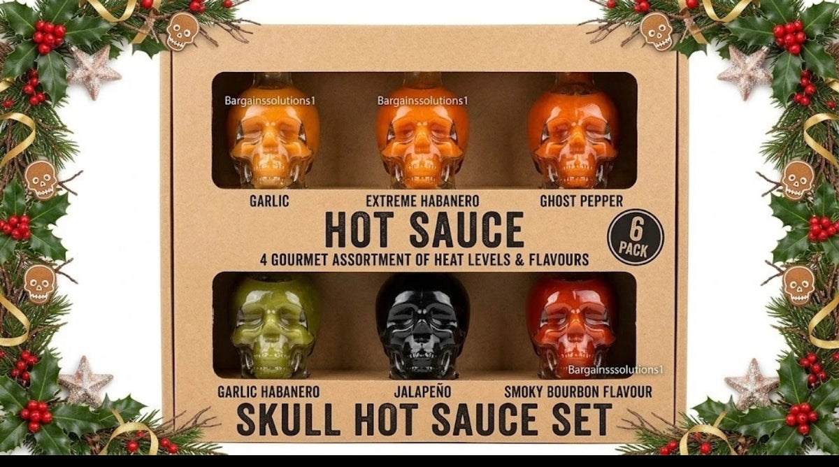 6pk Skull Hot Sauce Set