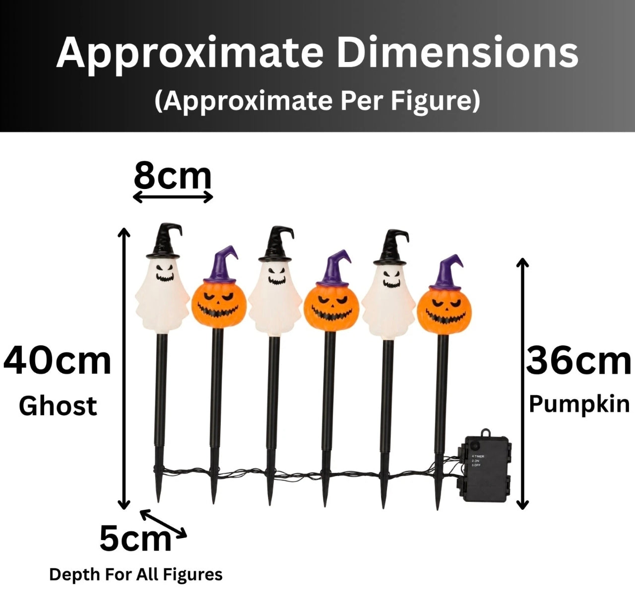 6pc Spooky Garden Stake Lights