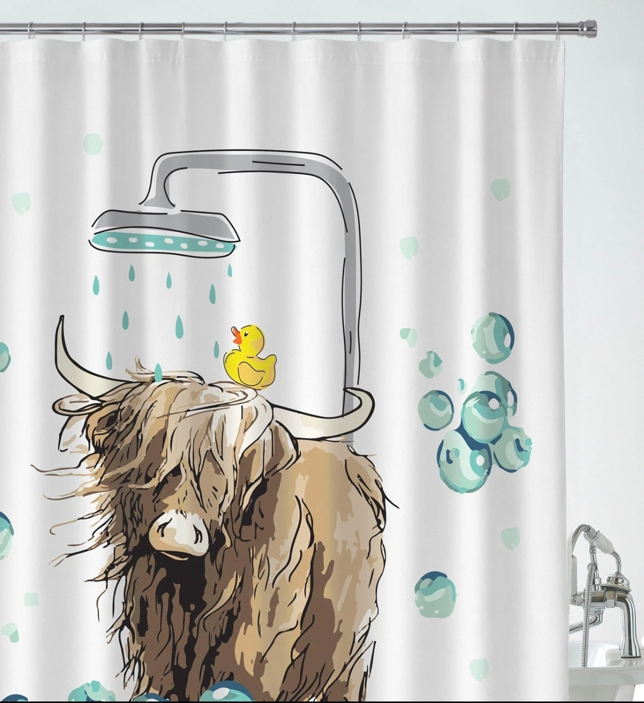 Highland Cow Shower Curtain