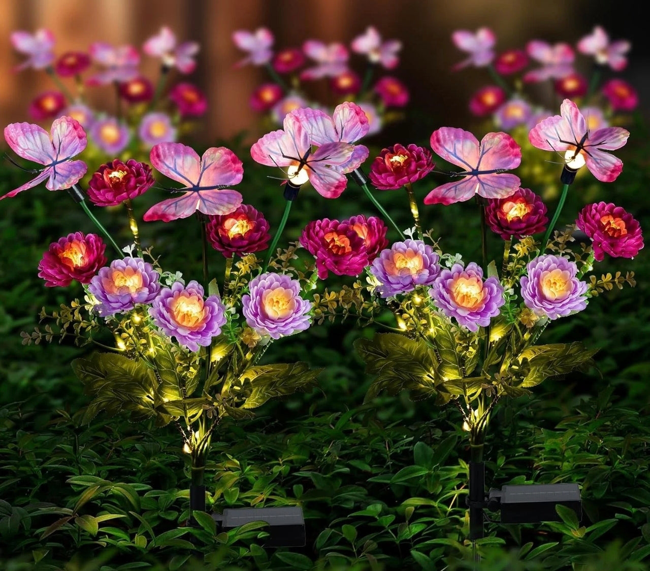 2pk Solar Flower Stake Lights