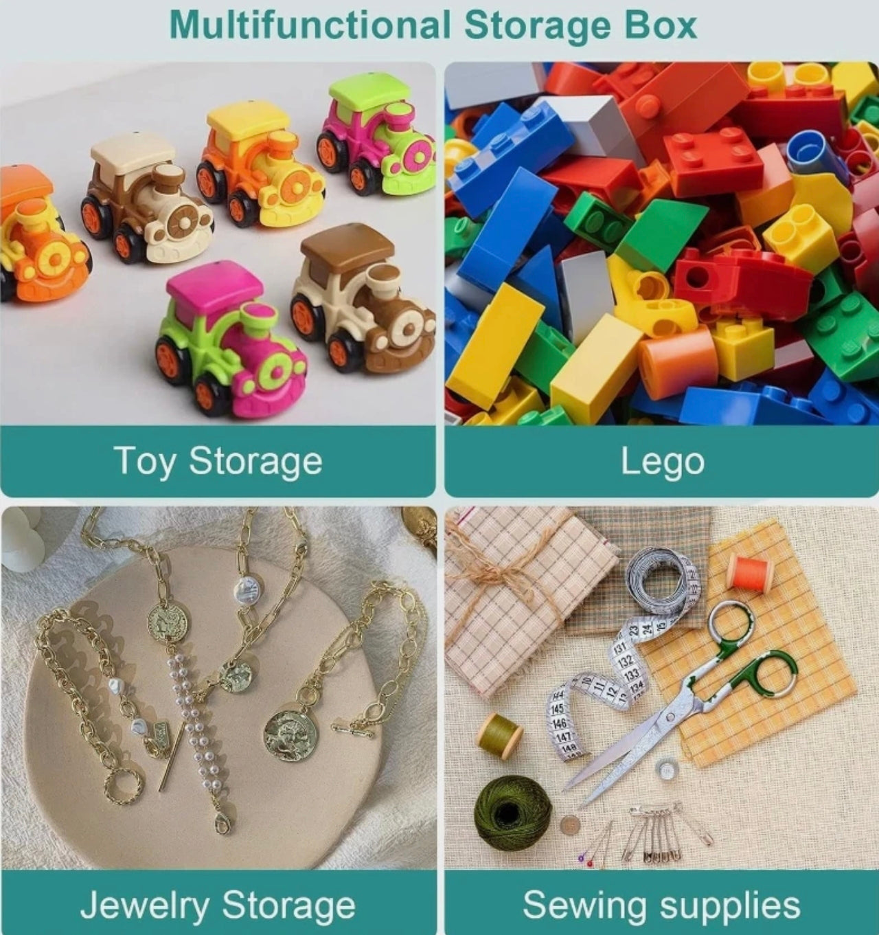 3 Tier Compartmented Lego Storage Boxes