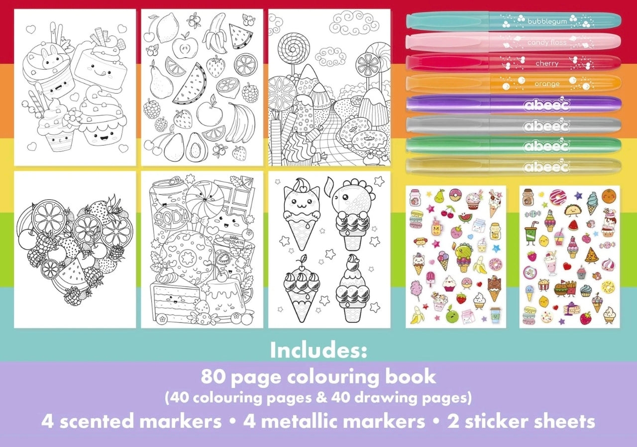 Scented & Metallic Colouring Set
