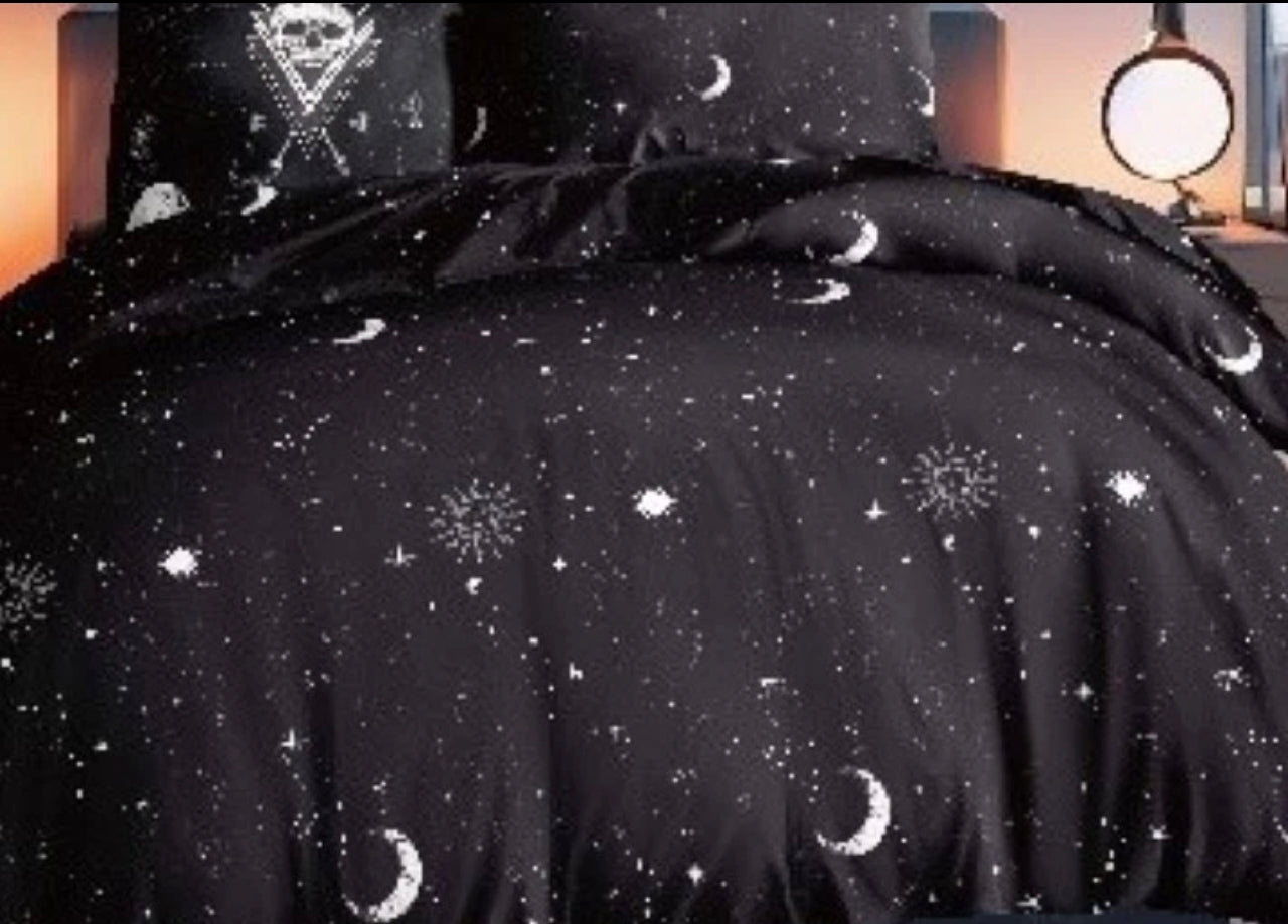 Black Tarot Reversible Duvet Set