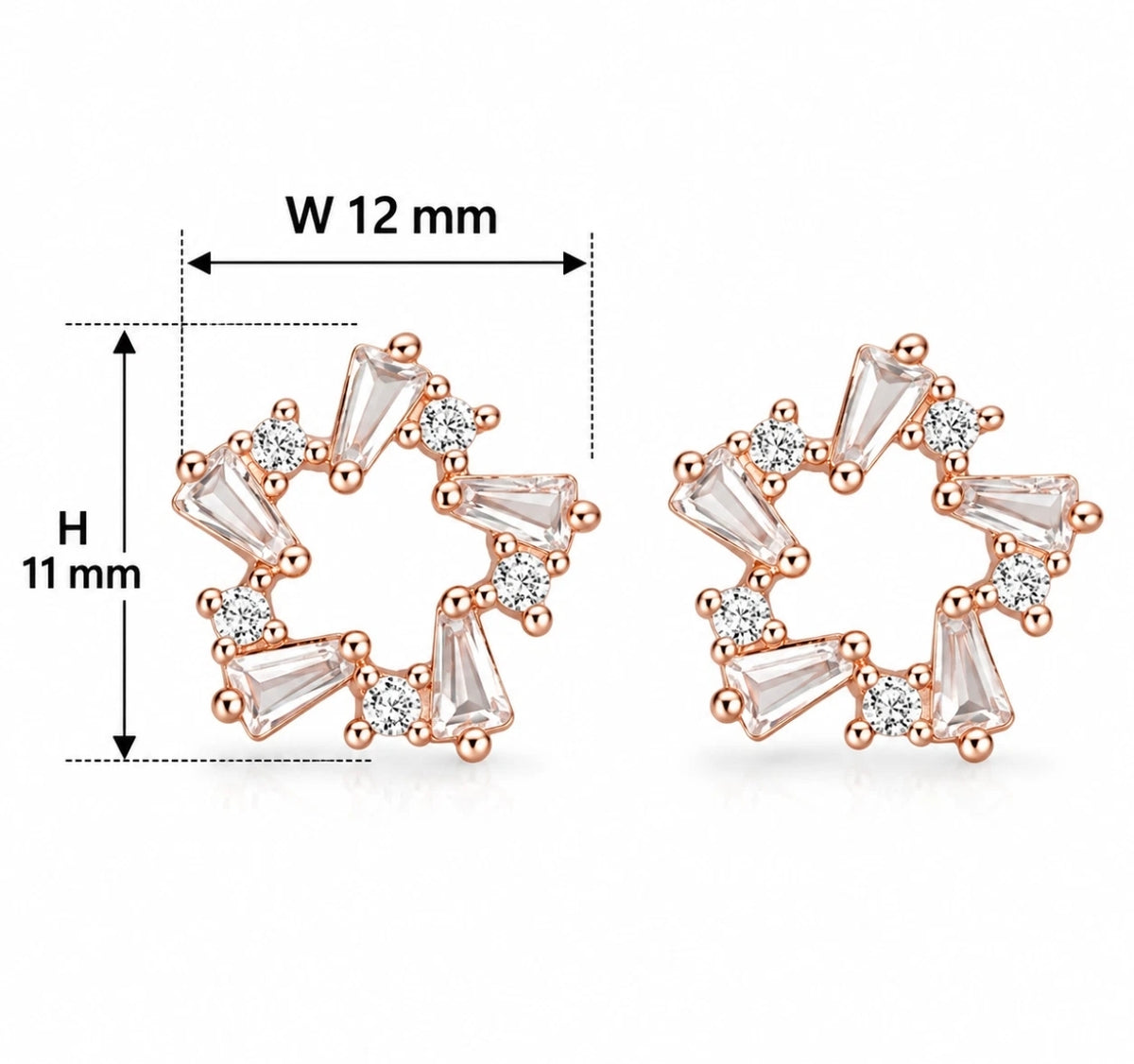 Rose Gold Wreath Earrings