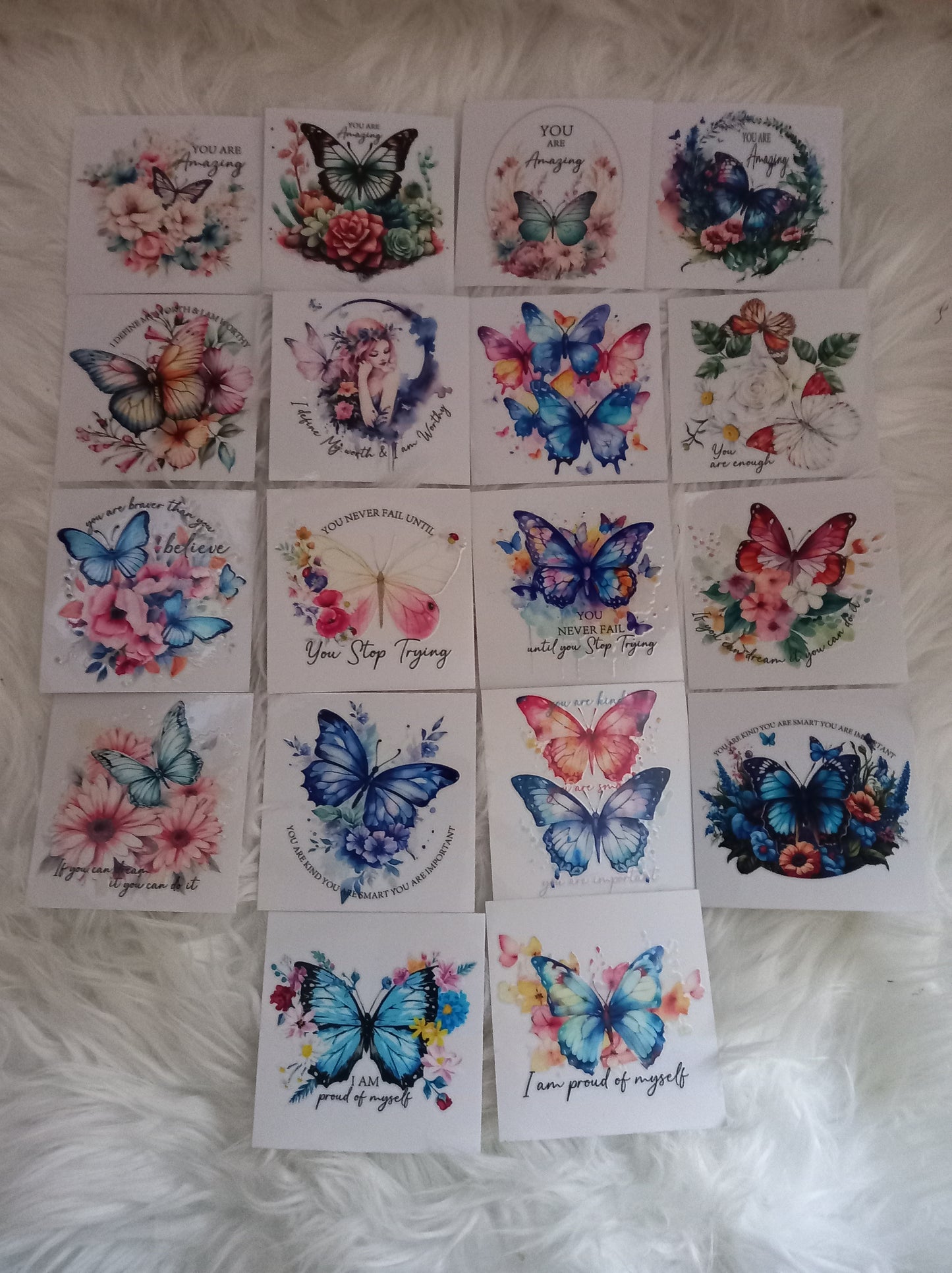 Beautiful Butterfly Latte Glass Mug