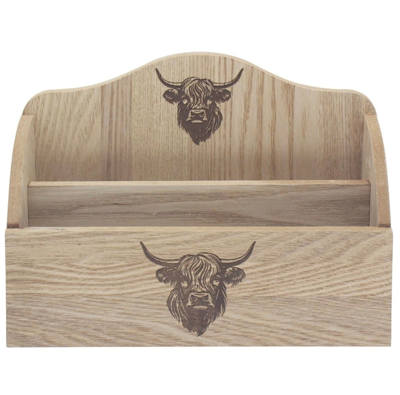 Highland Cow Wooden Letter Rack