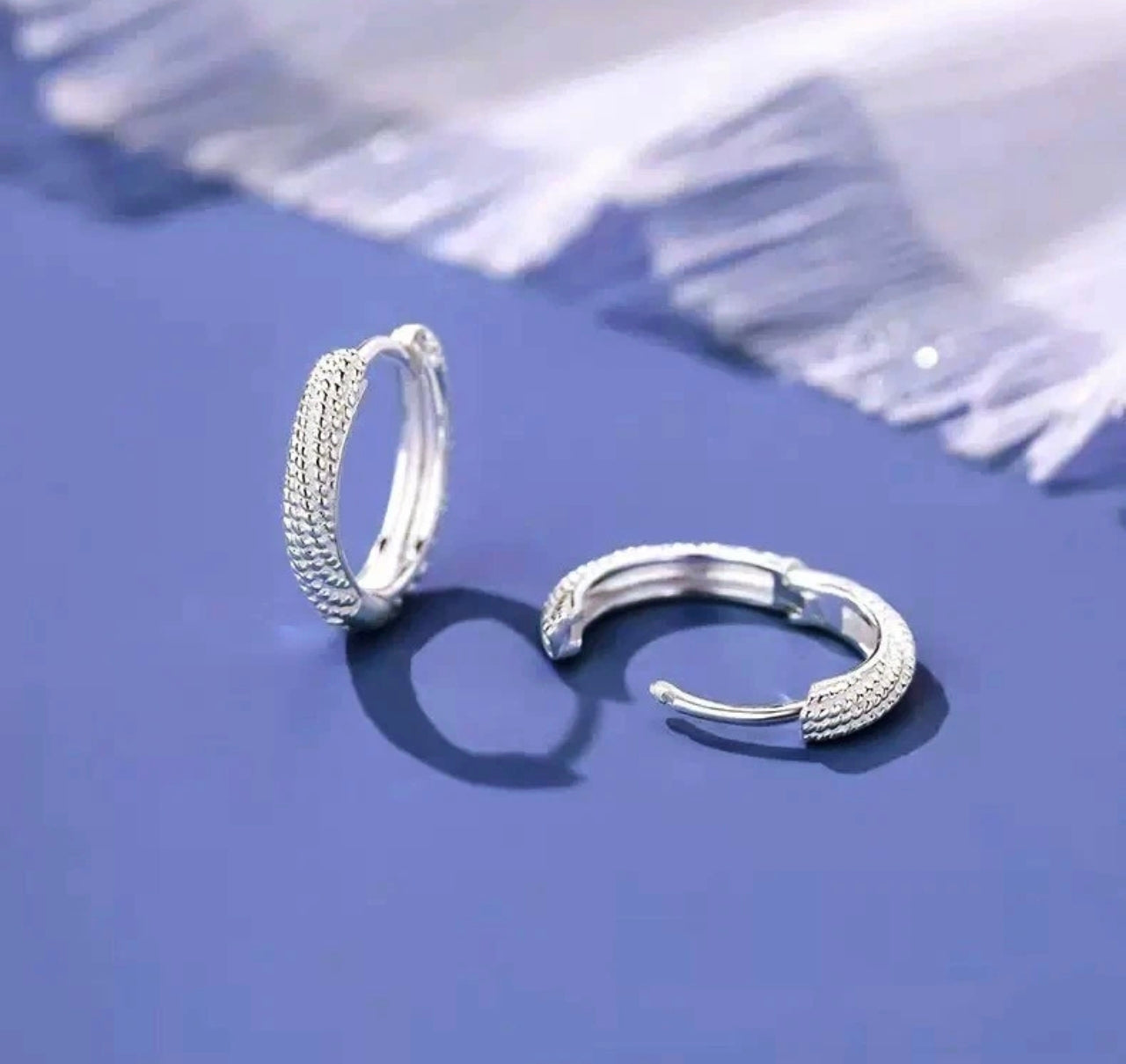 Sparkly Twist Huggie Hoop Earrings