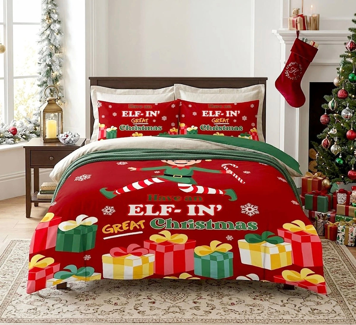 Elf-in Great Christmas Duvet Sets
