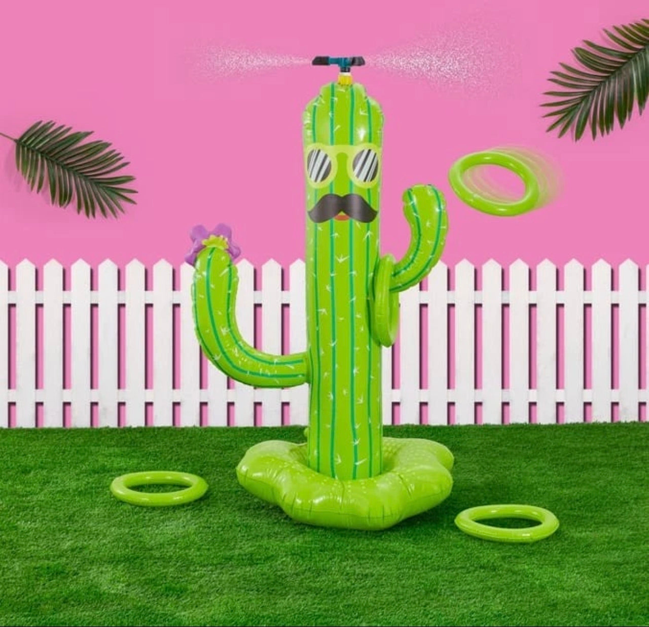 4ft Inflatable Cactus Water Sprinkler