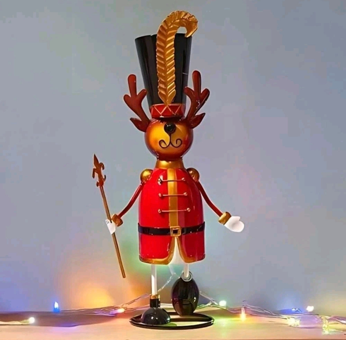 20cm Metal Snowman/Reindeer Nutcracker Decorations