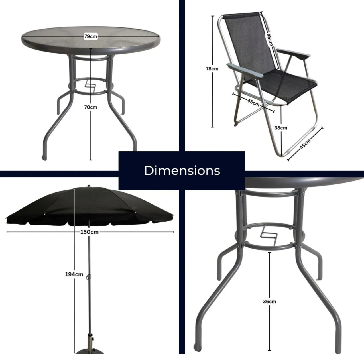 6pc Bistro Style Patio Set