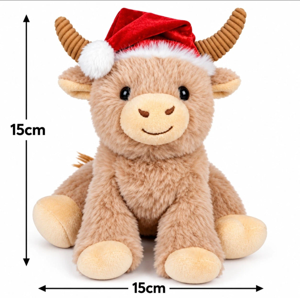 Cute Christmas Highland Cow Plush