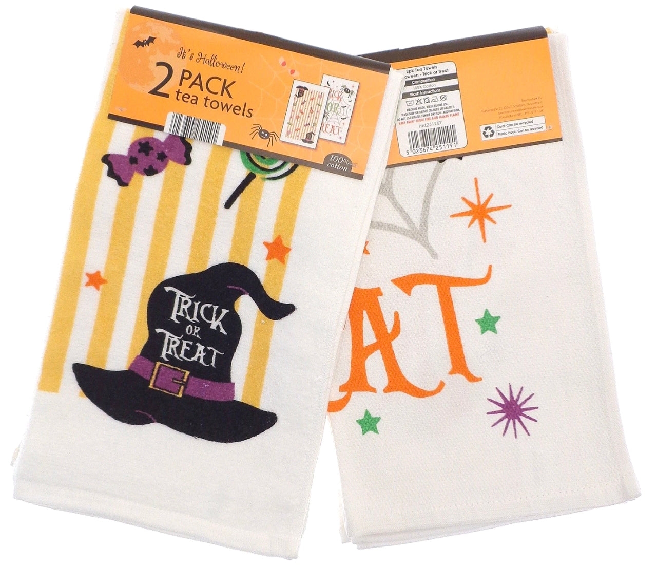 2pk Trick Or Treat! Halloween Tea Towels