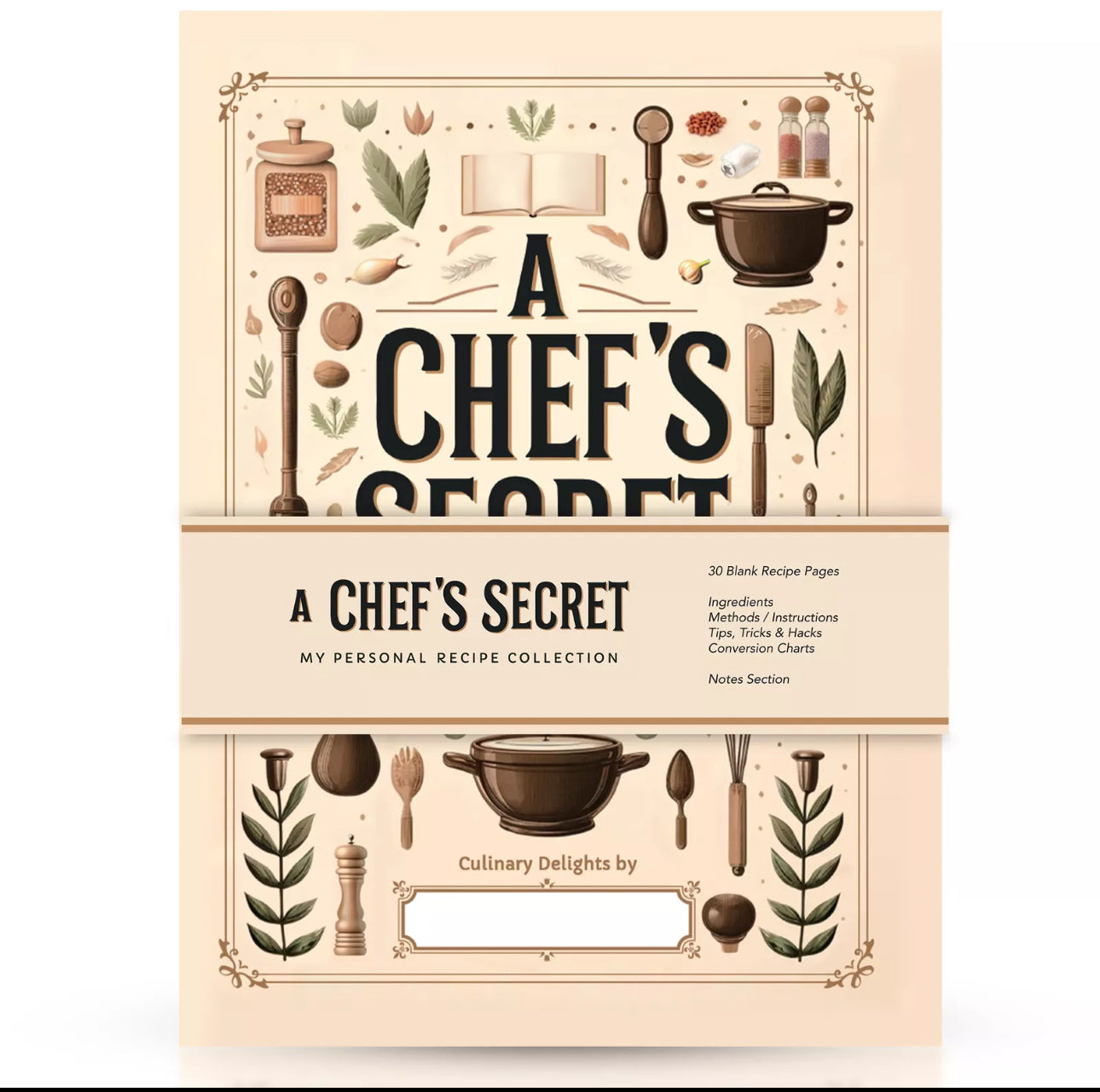 Chef’s Secret Blank Recipe Book