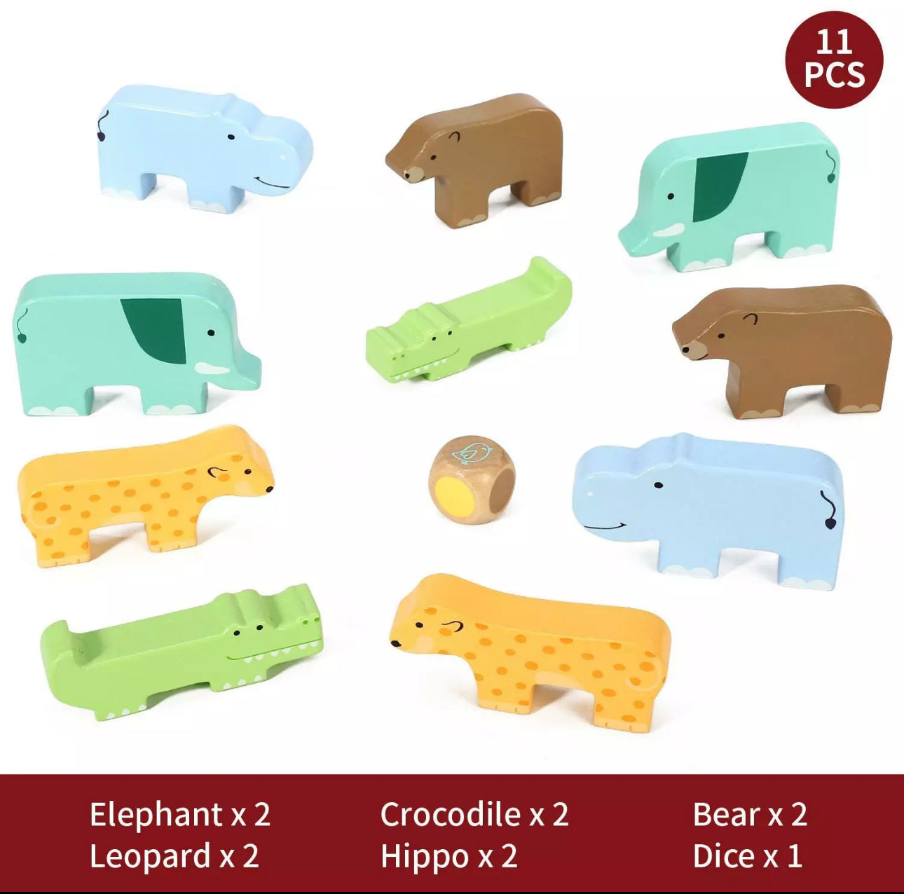 Wild Animals Wooden Stacking Toys