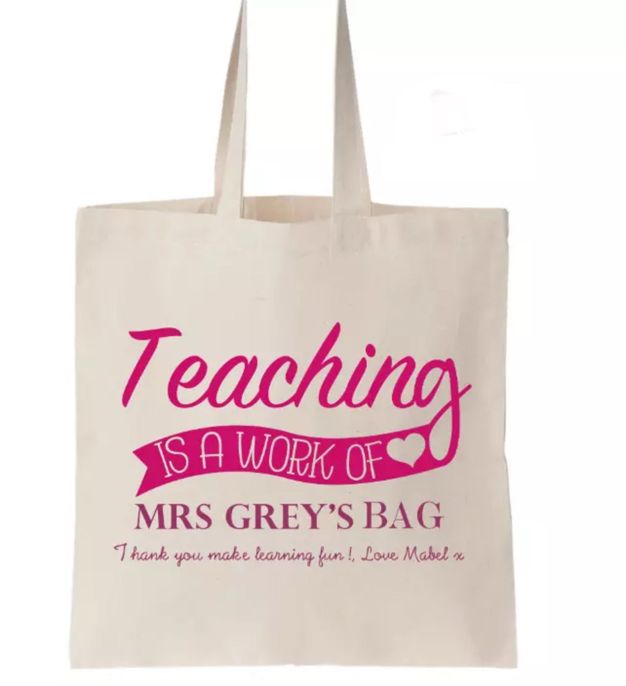 Personalised Teacher Tote Bags
