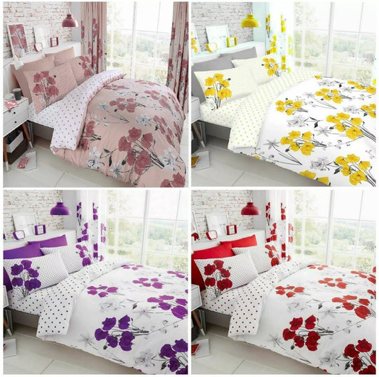 Single Reversible Poppy Duvet Set