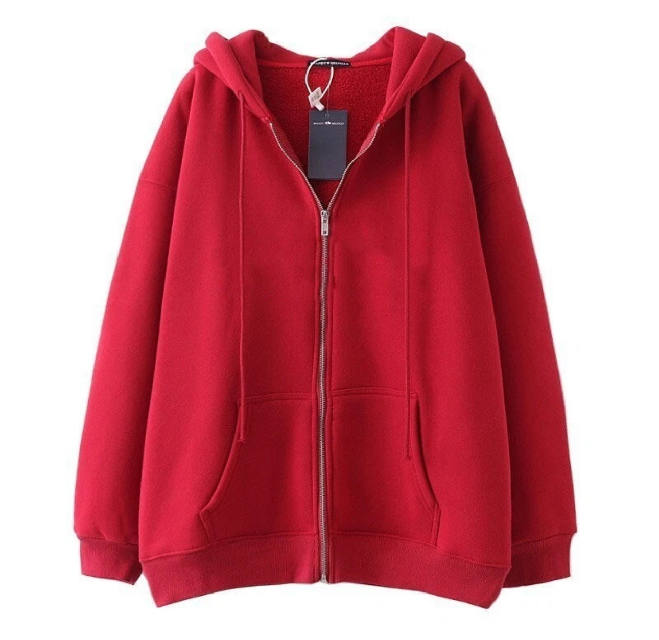 Ladies Plain Zip Up Hoodie