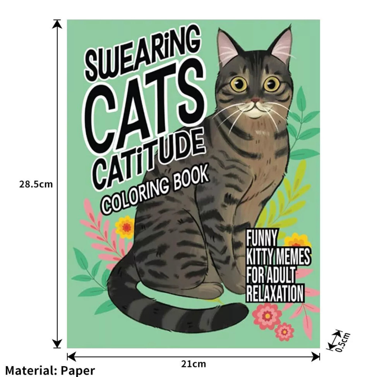 Sweary Cats Adult Colouring Book