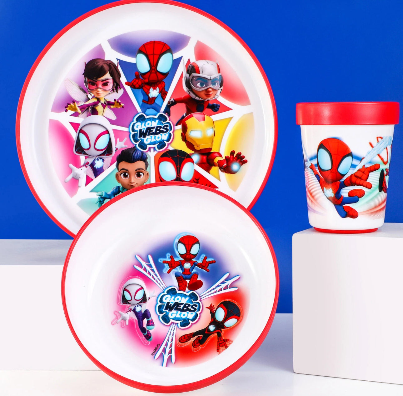 3pc Masked Heroes Dinnerware Set