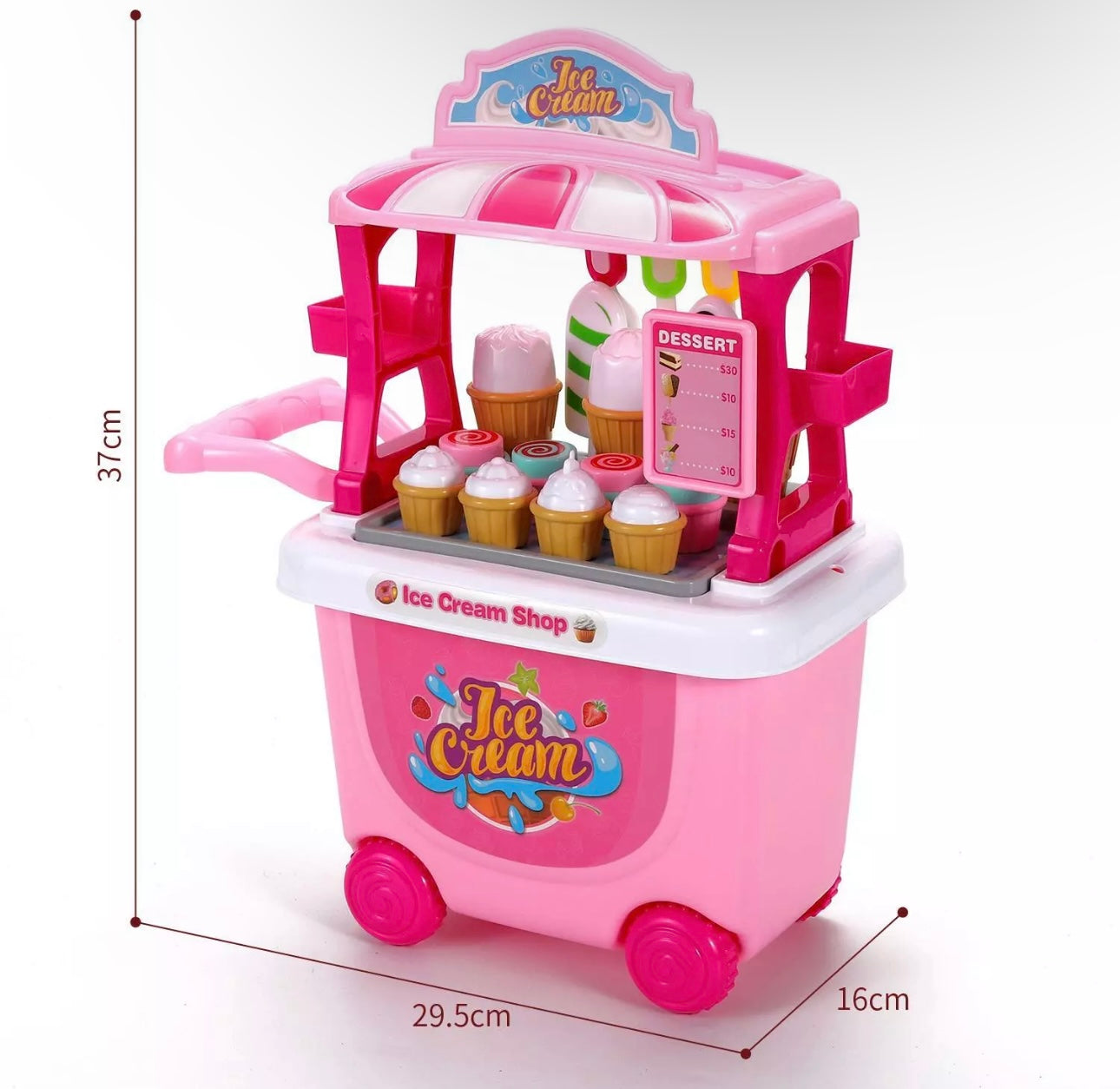 27pc Ice Cream Trolley