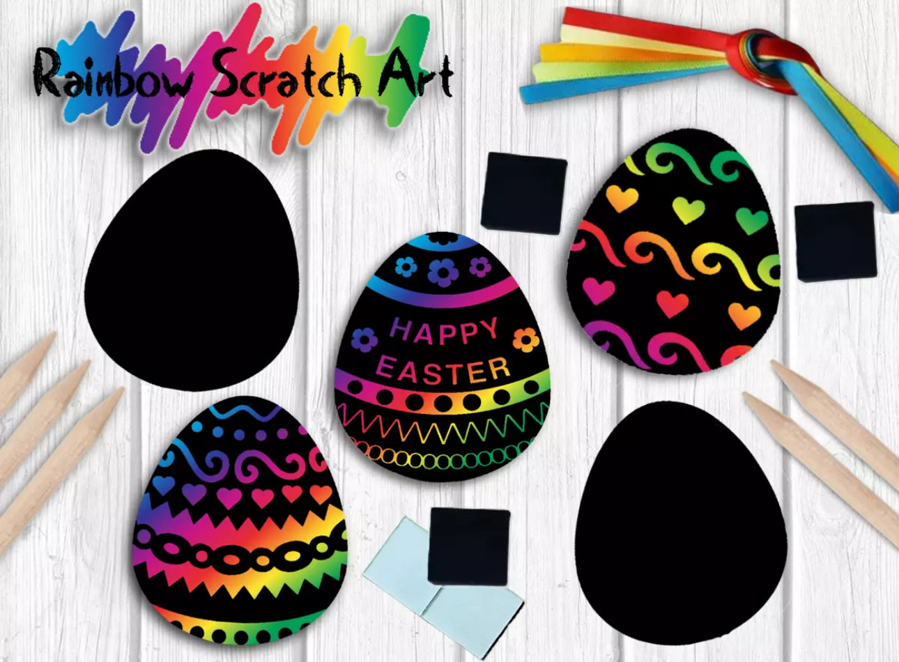 5pk Easter Egg Scratch Arts