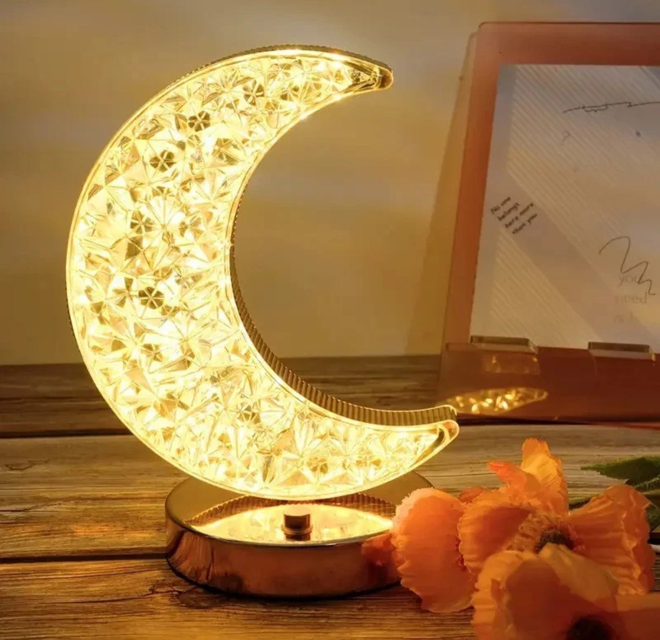 Crystal Moon Table Lamp