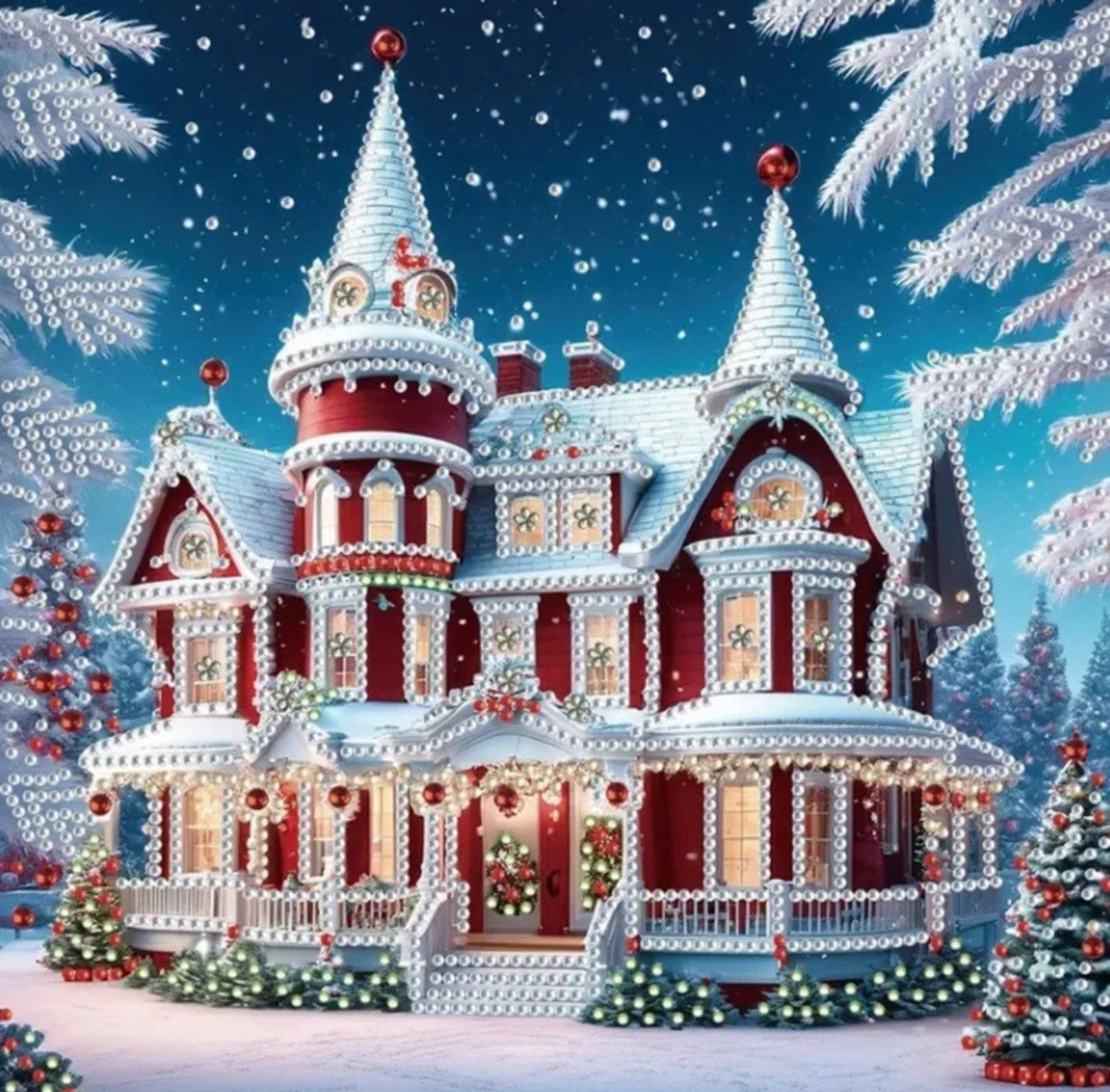 Christmas Mansion Diamond Art