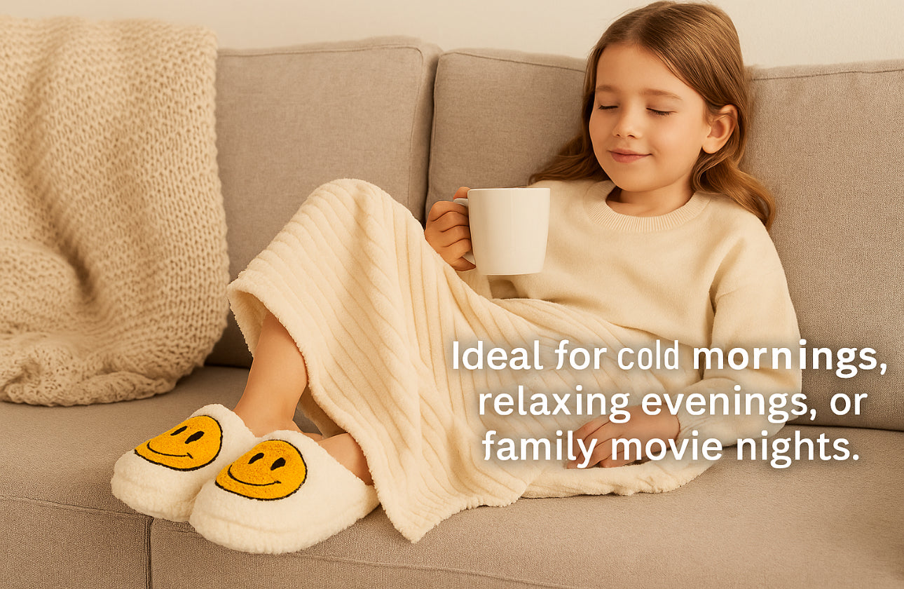 Unisex Children’s Smiley Slippers