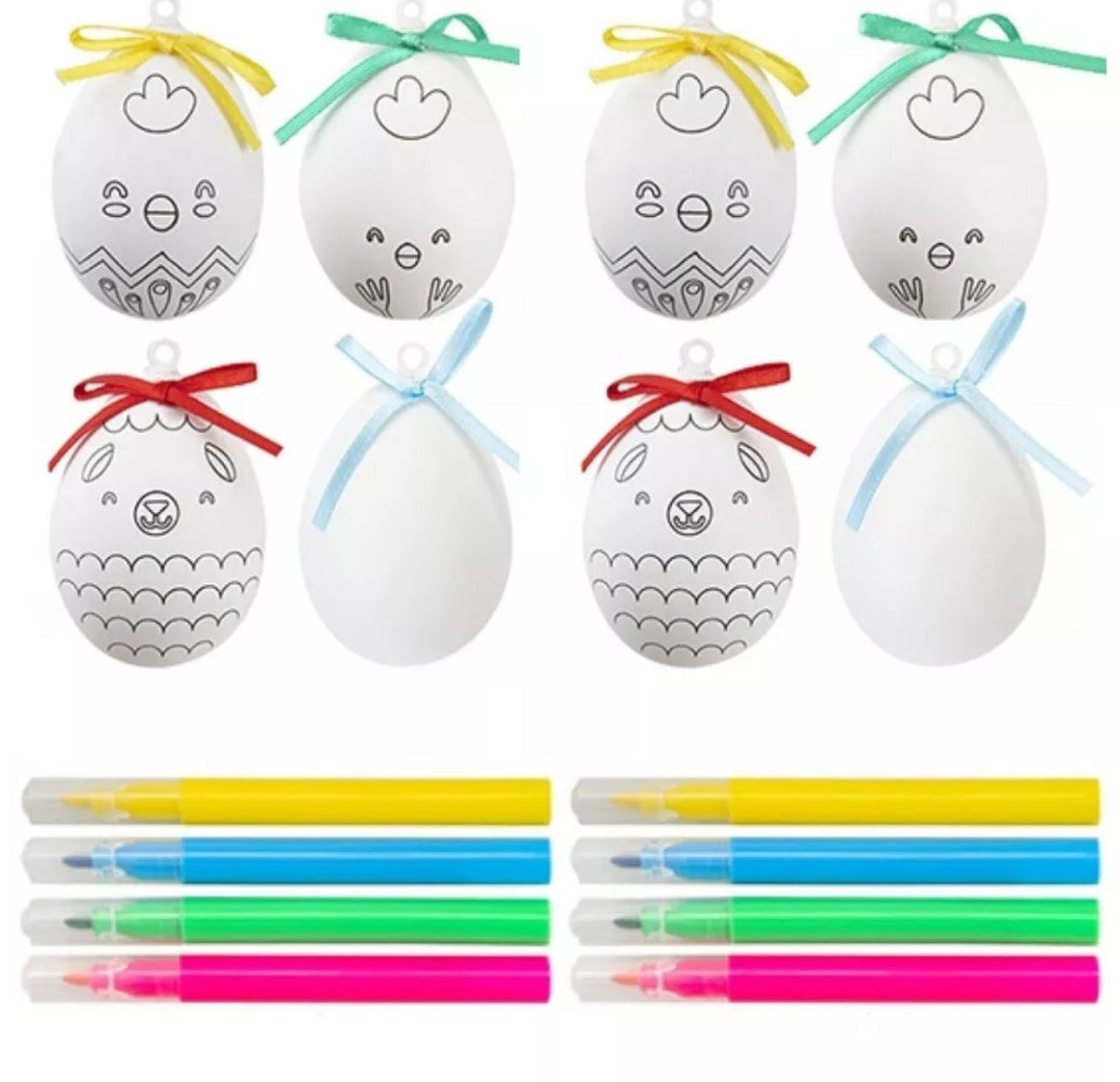 Set of 8 Colour Your Own Easter Eggs