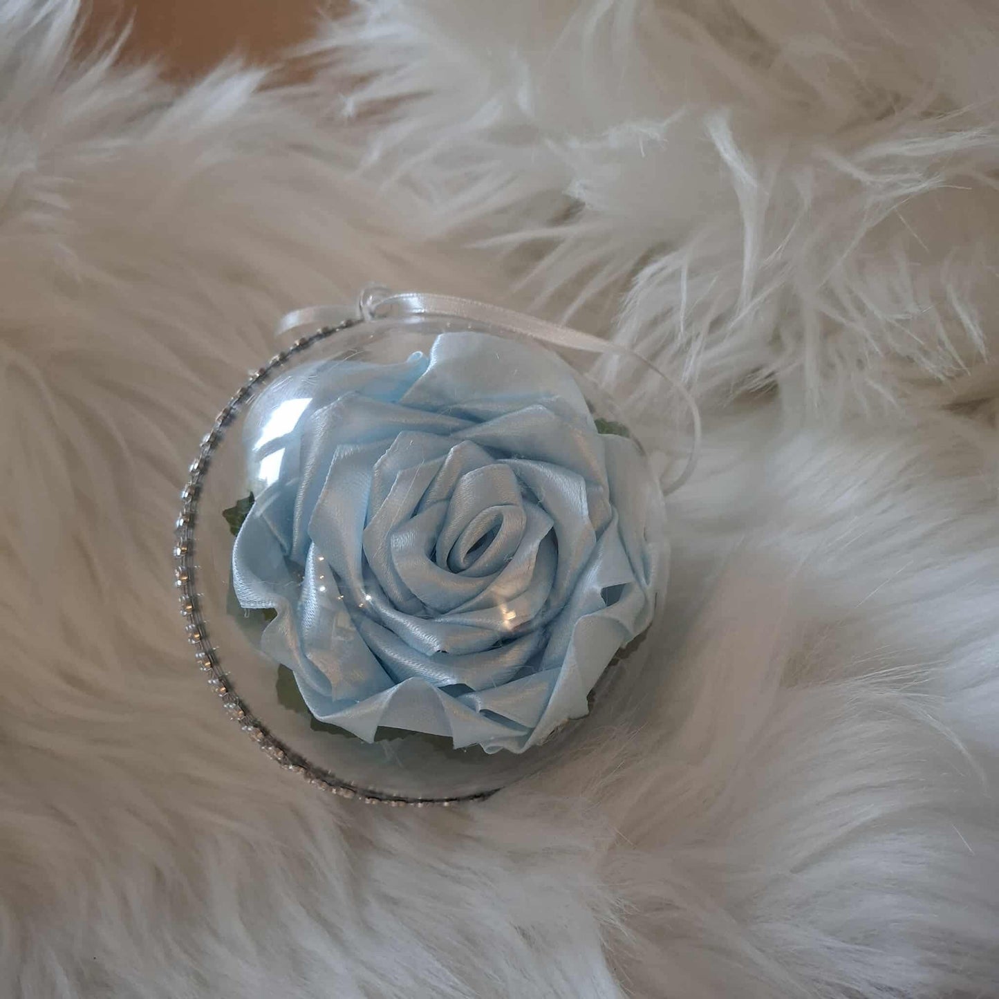 Sparkly Double Rose Bauble