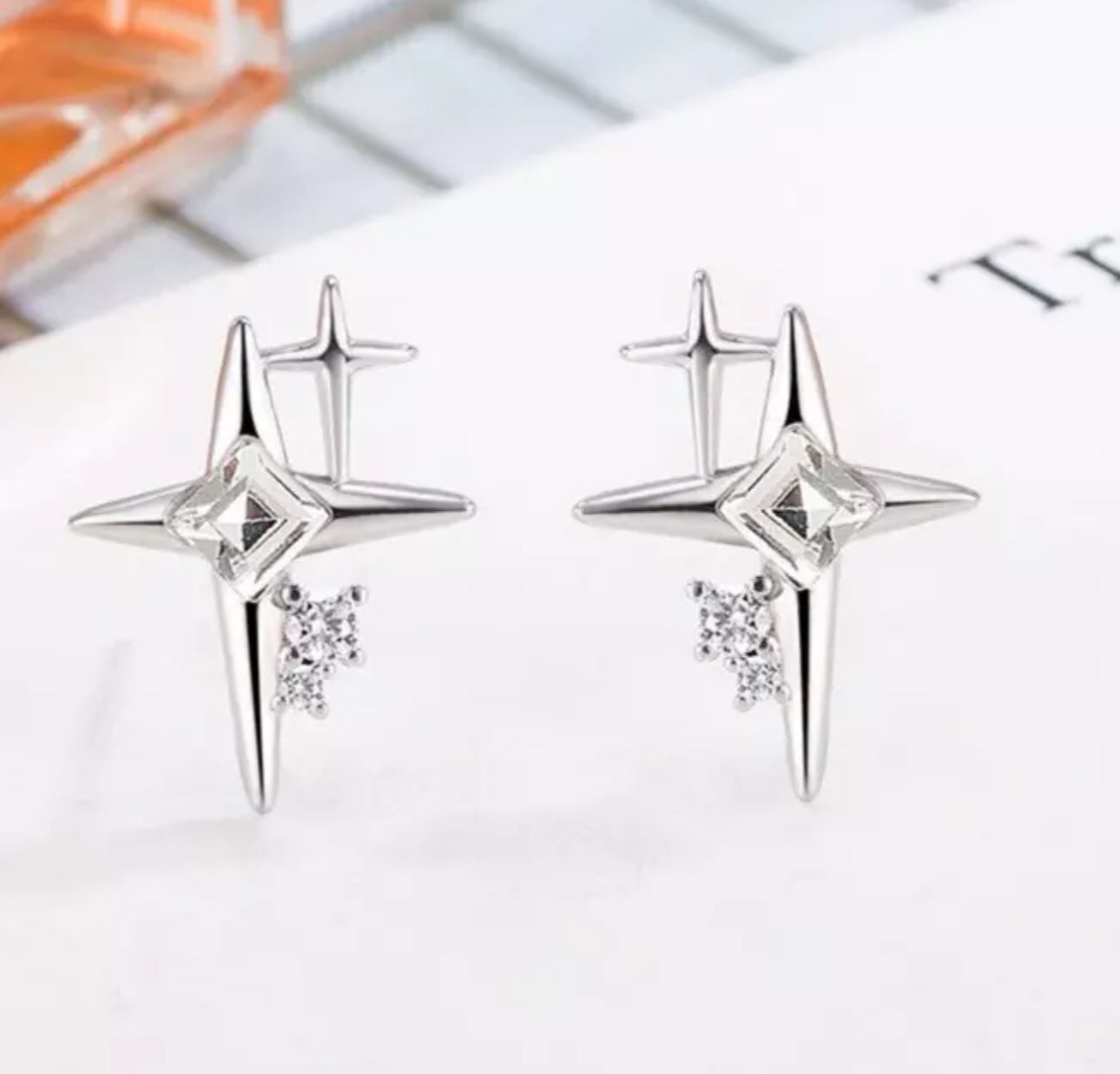 Sterling Silver Twinkle Star Earrings