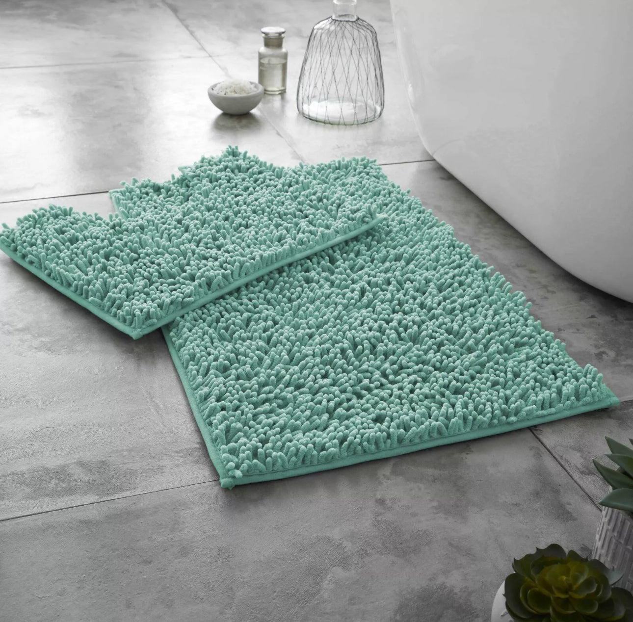 2pc Loop Bath Mat Set