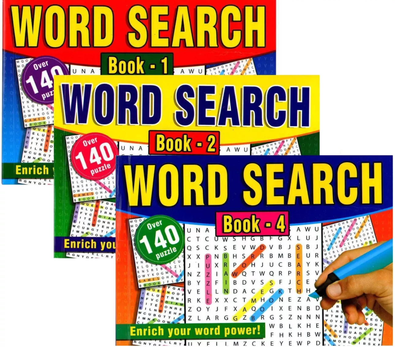 Set of 3 A5 Word Search Books