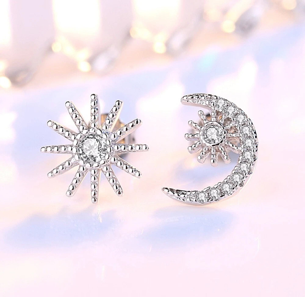 Crystal Moon & Sun Earrings