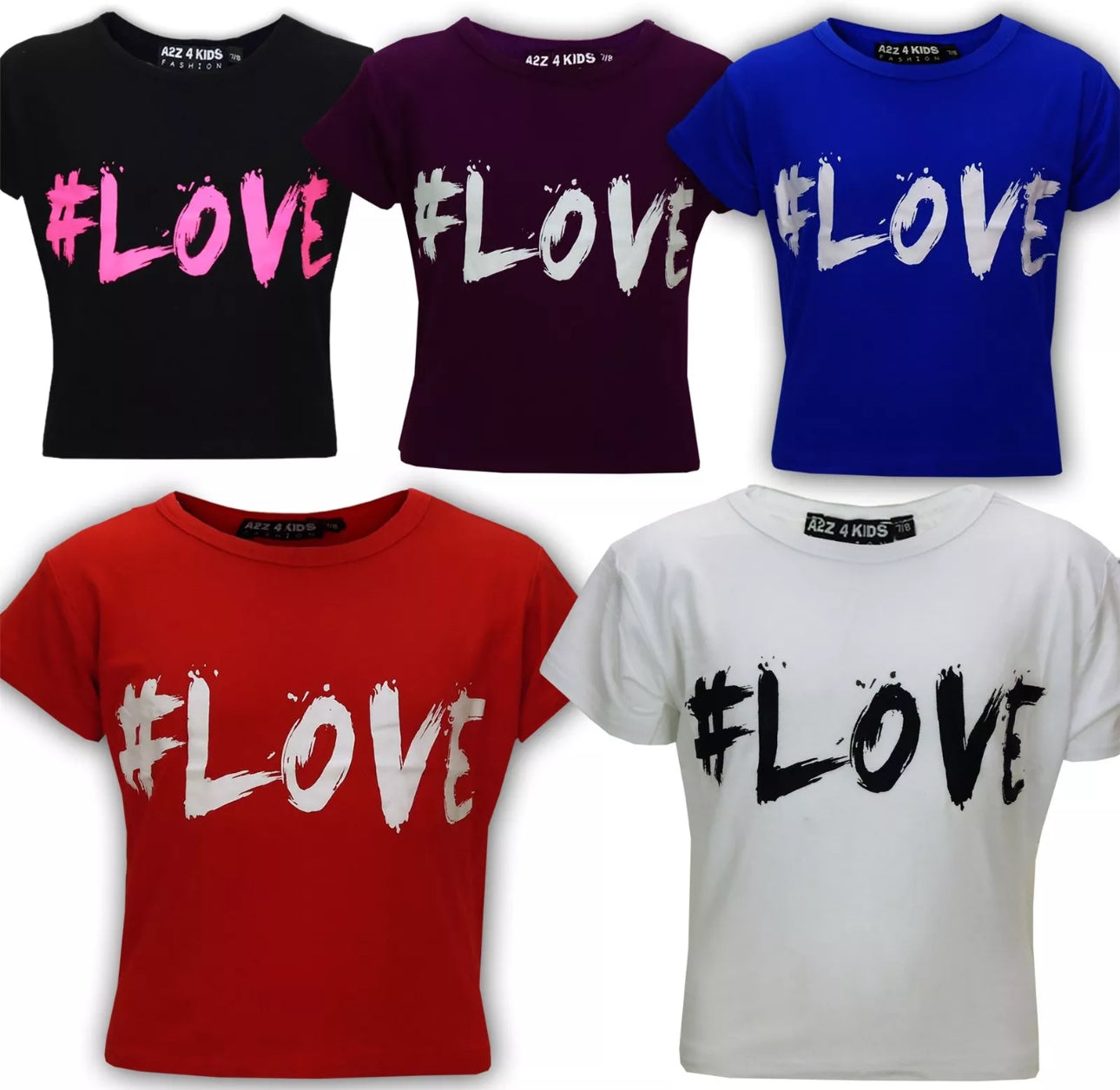 Girls Soft Feel #Love T-Shirt