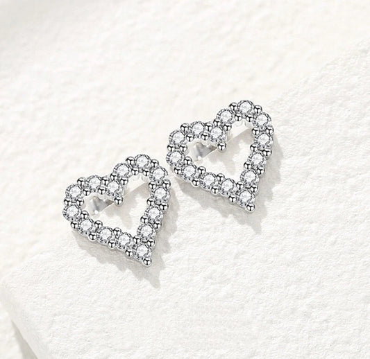 Crystal Heart Earrings