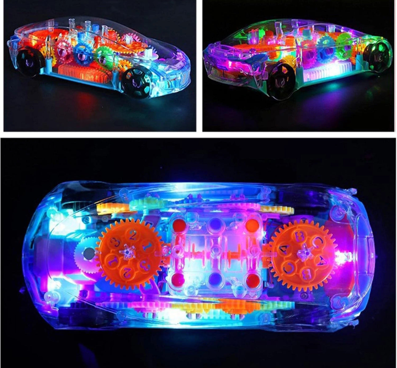 Transparent Car With Gears, Lights & Sounds
