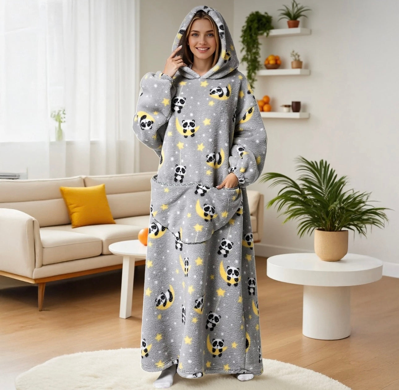 Long Length Hooded Blanket