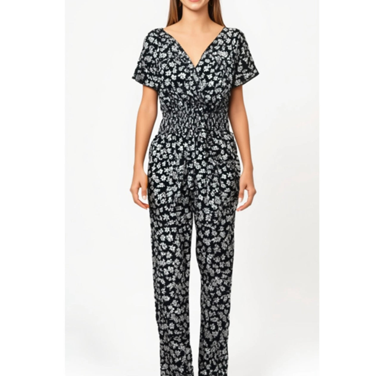 Women’s Floral Wide Leg Jumpsuit