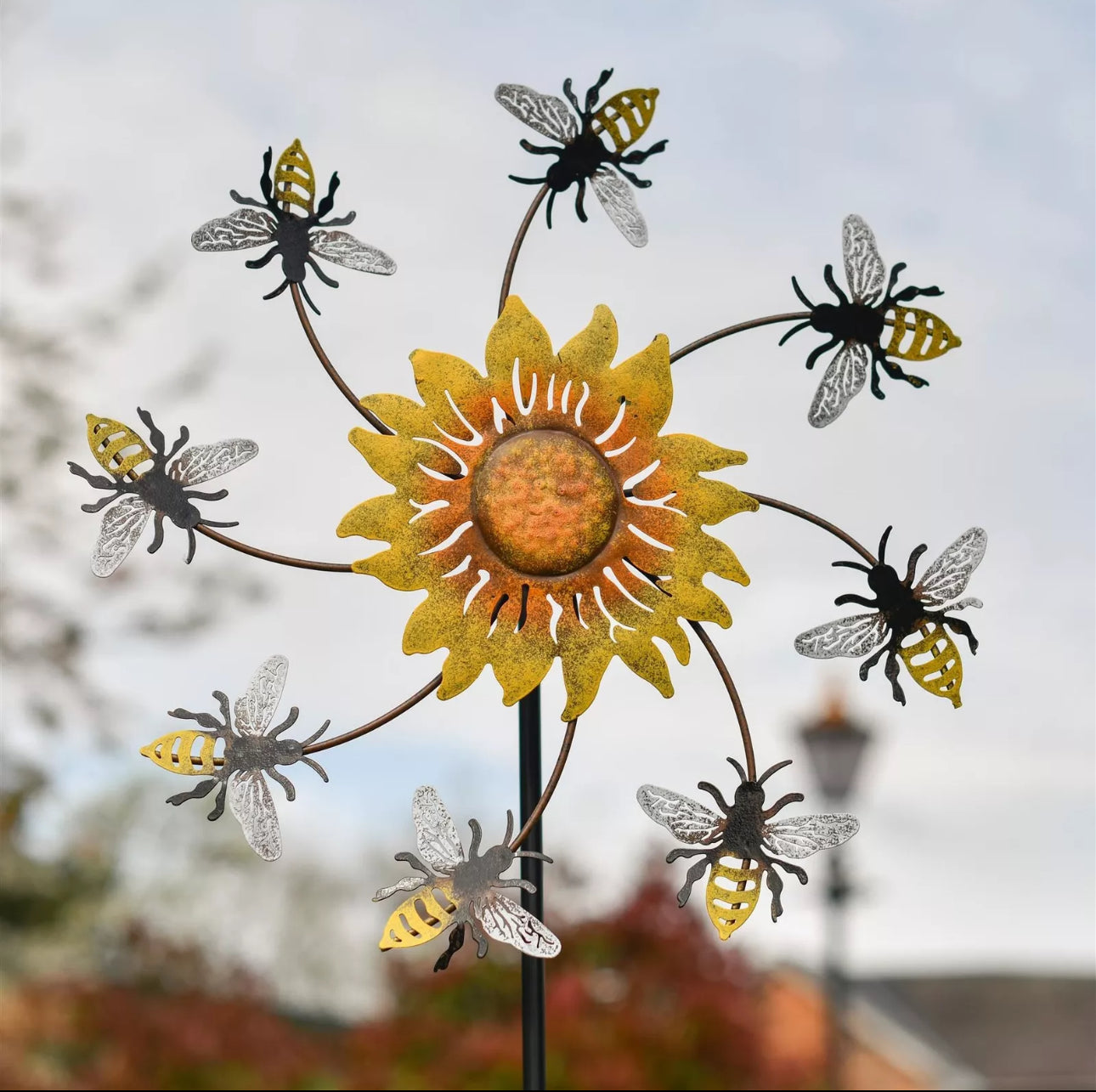 Sunflower & Bees Garden Spinner