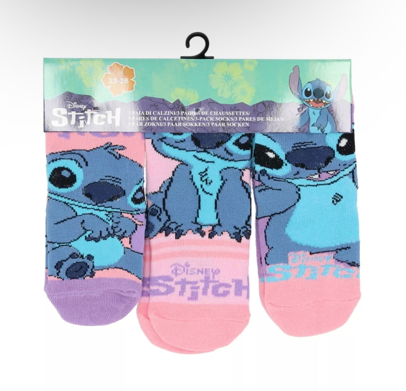3 Pairs Blue Alien Socks
