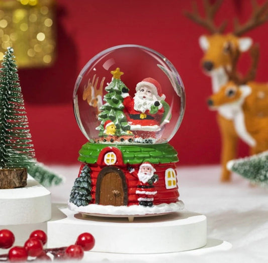 Musical LED Santa Snow Globe